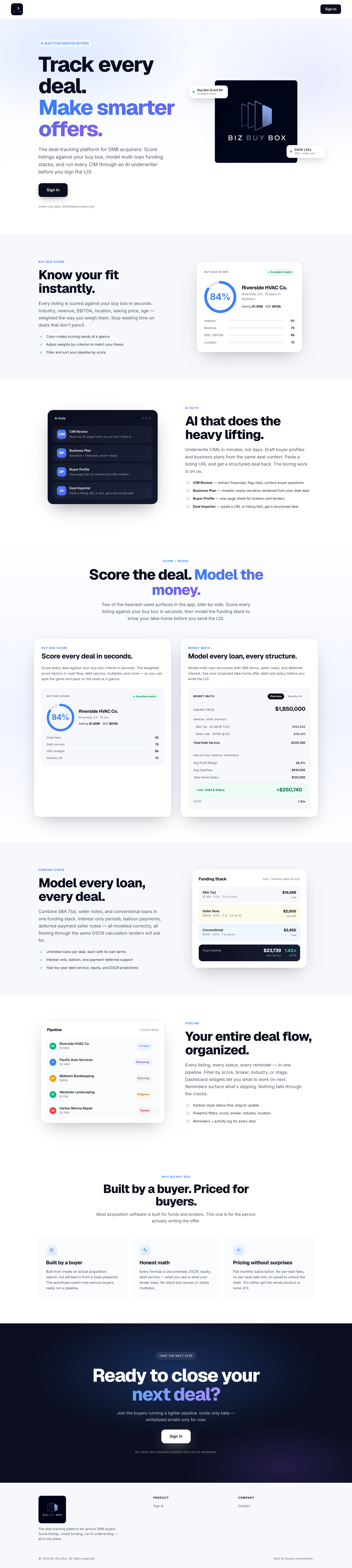 BizBuyBox screenshot